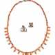 AN EGYPTIAN CARNELIAN BEAD NECKLACE AND TWO `EGYPTIAN STYLE` REPLICA BROOCHES - photo 1