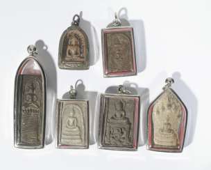 Six antiquité bouddhiste Amulette Pendentif Six antiquité bouddhiste Amulette Pendentif