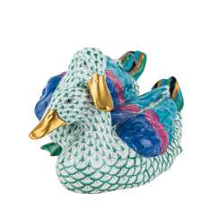 HEREND 'duck pair', 20. Century. HEREND 'duck pair', 20. Century.