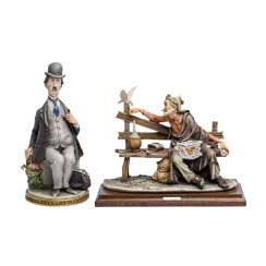 GIUSEPPE ARMANI 2 characters 'Vagabond' and 'doctor', 20. Century. GIUSEPPE ARMANI 2 characters 'Vagabond' and 'doctor', 20. Century.