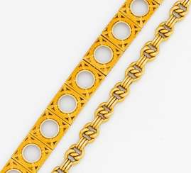 Mixed lot: two gold bracelets Mixed lot: two gold bracelets