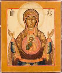 LARGE AND FINE ICON OF THE MOTHER OF GOD OF THE SIGN (ZNAMENIE) LARGE AND FINE ICON OF THE MOTHER OF GOD OF THE SIGN (ZNAMENIE)