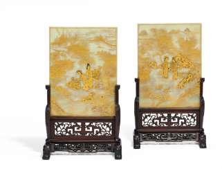 Pair of elegant table control screens Pair of elegant table control screens