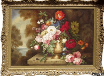 Still life with flowers 19th century, Still life with flowers 19th century,