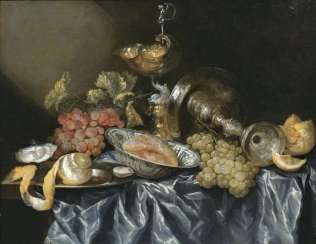 Sumptuous still-life with silver, and a Wanli bowl Sumptuous still-life with silver, and a Wanli bowl