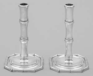 Pair of Tiffany candelabra from the series Bamboo Pair of Tiffany candelabra from the series Bamboo