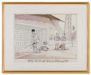 A GEOFFREY BOYCOTT AND ALF RAMSAY ORIGINAL CARTOON A GEOFFREY BOYCOTT AND ALF RAMSAY ORIGINAL CARTOON