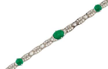 EMERALD AND DIAMOND BRACELET EMERALD AND DIAMOND BRACELET