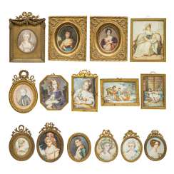 MIXED LOT OF MINIATURES, 19TH CENTURY./20. Century, MIXED LOT OF MINIATURES, 19TH CENTURY./20. Century,
