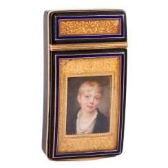 A gold box with a miniature of Napoleon II, executed by the French painter Jean-Antoine Laurent A gold box with a miniature of Napoleon II, executed by the French painter Jean-Antoine Laurent