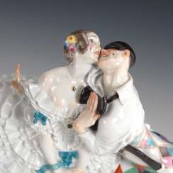 Harlequin and Columbine, Meissen. Harlequin and Columbine, Meissen.