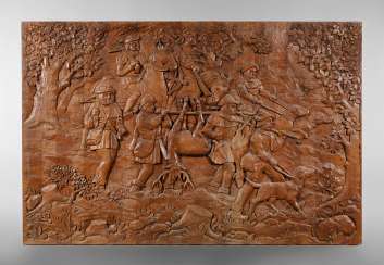 Oversized carved wall plate Oversized carved wall plate