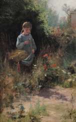Girl in the garden.Bogdanov Nikolay Girl in the garden.Bogdanov Nikolay