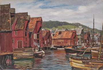 Georg Macco - In the port of Tromsoe Georg Macco - In the port of Tromsoe