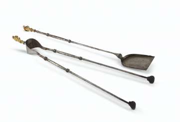 A SET OF LOUIS XV FIRETOOLS A SET OF LOUIS XV FIRETOOLS