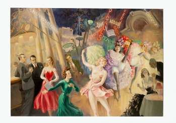 Francois Batet (1921-2015), Paris Nightlife, Oil Canvas, Francois Batet (1921-2015), Paris Nightlife, Oil Canvas,