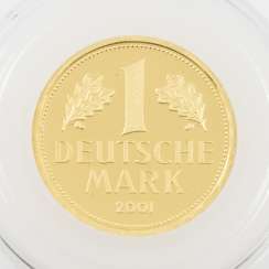 BRD/GOLD - 1 Deutsche Mark 2001 J, BRD/GOLD - 1 Deutsche Mark 2001 J,