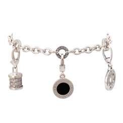 BULGARI charm bracelet with brilliant trim, BULGARI charm bracelet with brilliant trim,