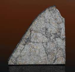 FROM THE FAMED CAR-METEORITE COLLISION, PARTIAL SLICE OF PEEKSKILL METEORITE FROM THE FAMED CAR-METEORITE COLLISION, PARTIAL SLICE OF PEEKSKILL METEORITE