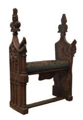Part of a choir stalls. Part of a choir stalls.