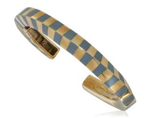 TIFFANY & CO. ANGELA CUMMINGS HEMATITE AND GOLD BRACELET TIFFANY & CO. ANGELA CUMMINGS HEMATITE AND GOLD BRACELET