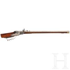 Wheel lock rifle, German, dated 1655 Wheel lock rifle, German, dated 1655