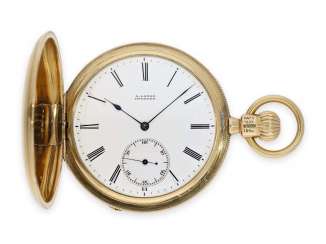 Pocket watch: very early, severe, A. Lange, Dresden gold savonnette best quality 1A, No. 7294 of 1870, with the master excerpt from the book Pocket watch: very early, severe, A. Lange, Dresden gold savonnette best quality 1A, No. 7294 of 1870, with the master excerpt from the book