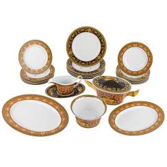 ROSENTHAL meets VERSACE dining service for 6 persons, 'Medusa', 21. Century. ROSENTHAL meets VERSACE dining service for 6 persons, 'Medusa', 21. Century.