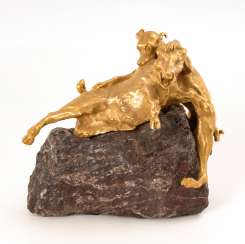 Jagdbronze: Sauhatz. Jagdbronze: Sauhatz.