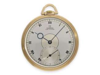 Pocket watch: extremely rare and extremely attractive, almost as good as new Art Deco Omega tailcoat watch with special dial and special hands, around 1935 Pocket watch: extremely rare and extremely attractive, almost as good as new Art Deco Omega tailcoat watch with special dial and special hands, around 1935