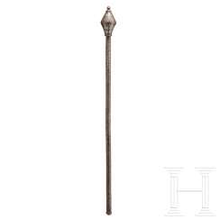 Silver tauschierter Mace, Ottoman, 18. Century Silver tauschierter Mace, Ottoman, 18. Century