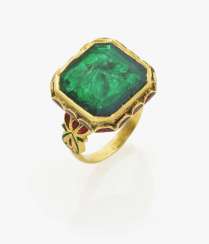 Emerald ring with email Emerald ring with email