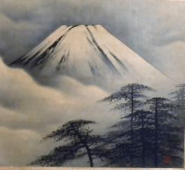 Mount Fuji Japan of the 1930-ies. silk Mount Fuji Japan of the 1930-ies. silk