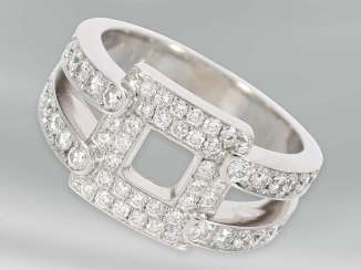 Ring: very attractive white gold ring in modern Design, brilliant-cut diamonds of approx 1,23 ct, 18K white gold, unworn Ring: very attractive white gold ring in modern Design, brilliant-cut diamonds of approx 1,23 ct, 18K white gold, unworn