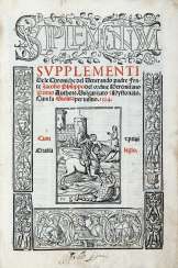 FORESTI Giacomo Filippo (1434-1520) - Supplementum supplementi delle chroniche. Venice: Giorgio Rusconi, 1524. FORESTI Giacomo Filippo (1434-1520) - Supplementum supplementi delle chroniche. Venice: Giorgio Rusconi, 1524.