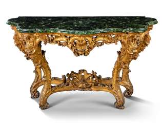 A NORTH ITALIAN GILTWOOD CONSOLE TABLE A NORTH ITALIAN GILTWOOD CONSOLE TABLE