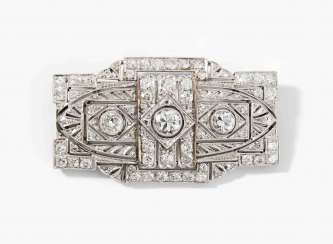 Art Deco Diamant-Brosche Art Deco Diamant-Brosche