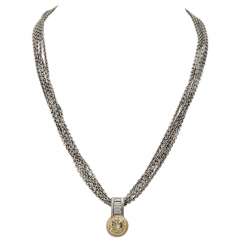 Chain and pendant with brilliant approx. 3 ct, Chain and pendant with brilliant approx. 3 ct,