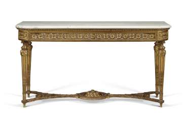 A LOUIS XVI GILTWOOD SIDE TABLE A LOUIS XVI GILTWOOD SIDE TABLE