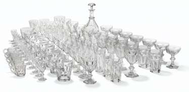 A BACCARAT HARCOURT PATTERN CUT-GLASS PART TABLE-SERVICE A BACCARAT HARCOURT PATTERN CUT-GLASS PART TABLE-SERVICE