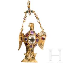 Enamelled gold pendant in Renaissance style, Spain, 18th / 19th centuries. century Enamelled gold pendant in Renaissance style, Spain, 18th / 19th centuries. century