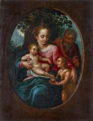 Holy family with Saint John Holy family with Saint John