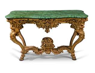 A NORTH ITALIAN GILTWOOD CONSOLE TABLE A NORTH ITALIAN GILTWOOD CONSOLE TABLE