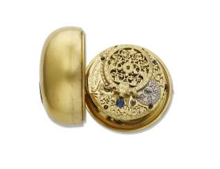 THOMAS TOMPION, GILT-METAL PAIR CASED OPENFACE KEYWOUND VERGE WATCH THOMAS TOMPION, GILT-METAL PAIR CASED OPENFACE KEYWOUND VERGE WATCH