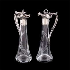 A couple of Russian decanters art Nouveau A couple of Russian decanters art Nouveau