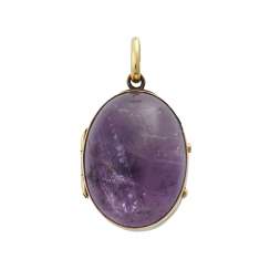 Médaille d'aus 2 Amethystcabochons Médaille d'aus 2 Amethystcabochons