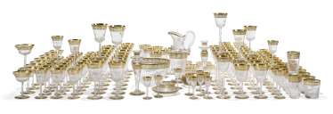 A ST. LOUIS 'THISTLE' PATTERN CUT-GLASS PART TABLE-SERVICE A ST. LOUIS 'THISTLE' PATTERN CUT-GLASS PART TABLE-SERVICE