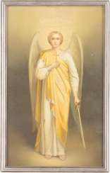 SMALL SIGNED ICON OF THE GUARDIAN ANGEL SMALL SIGNED ICON OF THE GUARDIAN ANGEL