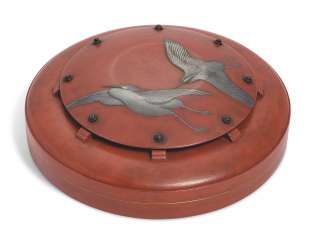 AN UNUSUAL LACQUER WRITING BOX (SUZURIBAKO) AN UNUSUAL LACQUER WRITING BOX (SUZURIBAKO)