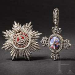 Ordensset of St. Catherine's order to 1. Class with diamonds, Russia, around 1910 Ordensset of St. Catherine's order to 1. Class with diamonds, Russia, around 1910